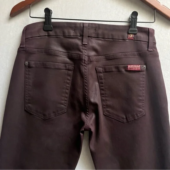 7 For All Mankind Distressed Skinny Jeans Sz 27 - Picture 3 of 12